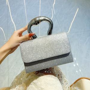 Sac à main de soirée élégant et scintillant 2026, nouvelle collection, pochette de soirée élégante avec strass, sac à bandoulière avec chaîne - Product Image 6