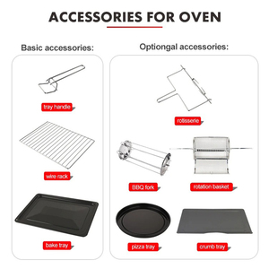 Nhà Sản Xuất Tùy Chỉnh 38L Công Suất Lớn Nướng Bánh Mỳ Lò Hộ Gia Đình Nhà Bếp Lò Nướng Bánh Pizza Lò Nướng Điện Với Hai Tấm Nóng - Product Image 5