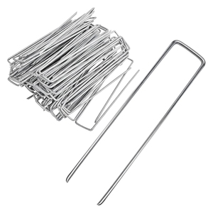 Clous de fixation en U galvanisés, résistants à la corrosion, pour <span class=keywords><strong>film</strong></span> de paillage et toile paysagère de jardin - Product Image 1