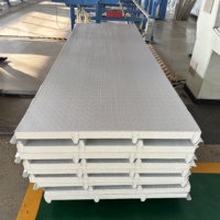 Panneau de toiture en polyuréthane à profil double nervuré avec feuille d'aluminium simple face