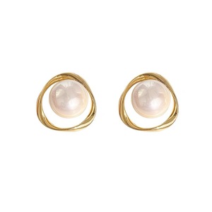 Boucles d'oreilles pendantes en perles d'Akoya haut de gamme, style rétro français, luxe léger, simples et polyvalentes pour femmes, en argent 925, vente en gros - Product Image 5