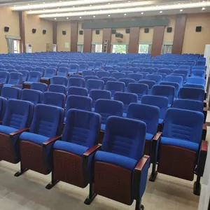 Игровая комната и медиа-комната сидения Синие Большие муниципальные стулья для конференций дешевые зрительный зал театральные стулья