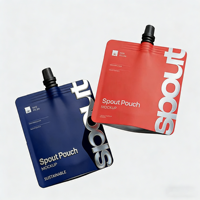 Pochette de recharge imprimée sur mesure avec bec verseur, impression numérique, écologique, 50 ml, 100 ml, 250 ml, 500 ml, sac en plastique avec bec verseur pour cosmétiques