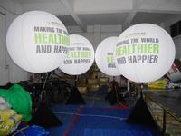 Globo publicitario de tela Oxford inflable LED hermético personalizado, modelo de escenario en trípode para eventos al aire libre, publicidad de marca
