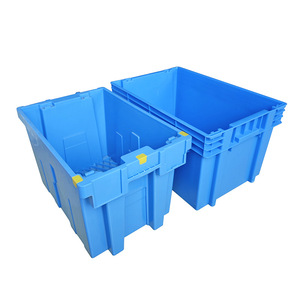 <b>Plastic</b> <b>Storage</b> <b>Bin</b> Rectangle Stackable Turnover Box Industrial Logistics Warehouse Workshop Organizer - Product Image 4
