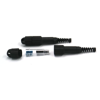 Connecteur 5G extérieur compatible PDLC, étanche IP67, pour câble à fibre optique blindé tactique, noir, certifié ISO9001