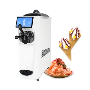 Masa üstü yumuşak hizmet taşınabilir Heladera dondurma makinesi 1150W yumuşak hizmet dondurma makinesi tezgah dondurma yapma makinesi