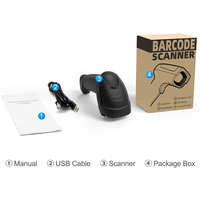 Xincode pistol pemindai kode batang genggam 1D, pembaca kode batang berkabel Laser USB plug and play pemindai untuk X-9100 kode batang kertas