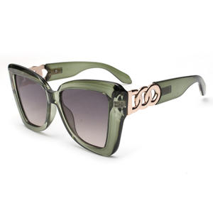 Marché de gros mode femmes lunettes de soleil <span class=keywords><strong>yeux</strong></span> de chat lunettes de soleil personnalisées verres polarisés carré PC cadre noir rose vert jaune - Product Image 4