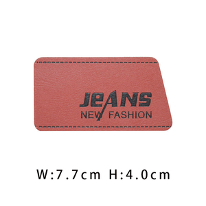 ZENOS Rectangular Leather <b>Patches</b> Embossed Jeans Fashion Classic <b>Sew</b>-<b>On</b> Labels for Clothing - Product Image 5