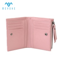 Dompet Kulit Domba Mewah Berkualitas Tinggi Buatan Pabrik Khusus untuk Wanita, Tas Modis dengan Kantong Koin Ber-resleting dan Fitur RFID Blocking