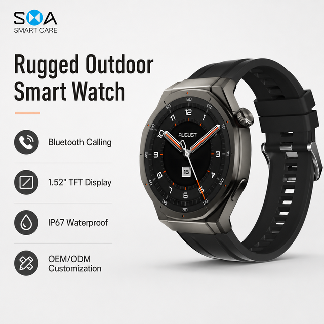 Factory Wholesale Rugged Outdoor Smart Watch IP67 Waterproof Bluetooth Calling Custom Logo OEM ODM Fitness Tracker