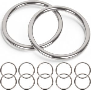 Inch Metal O Rings Stainless Steel Round Ring Buckles <b>Wire</b> Diameter Metal Rings For <b>Crafts</b> Solid Welded Loop ID D Mm - Product Image 1