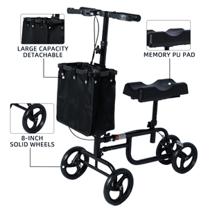 Andador Médico con Ruedas para Recuperación de Lesiones en Piernas y Pies con Canasta Metálica - Product Image 1