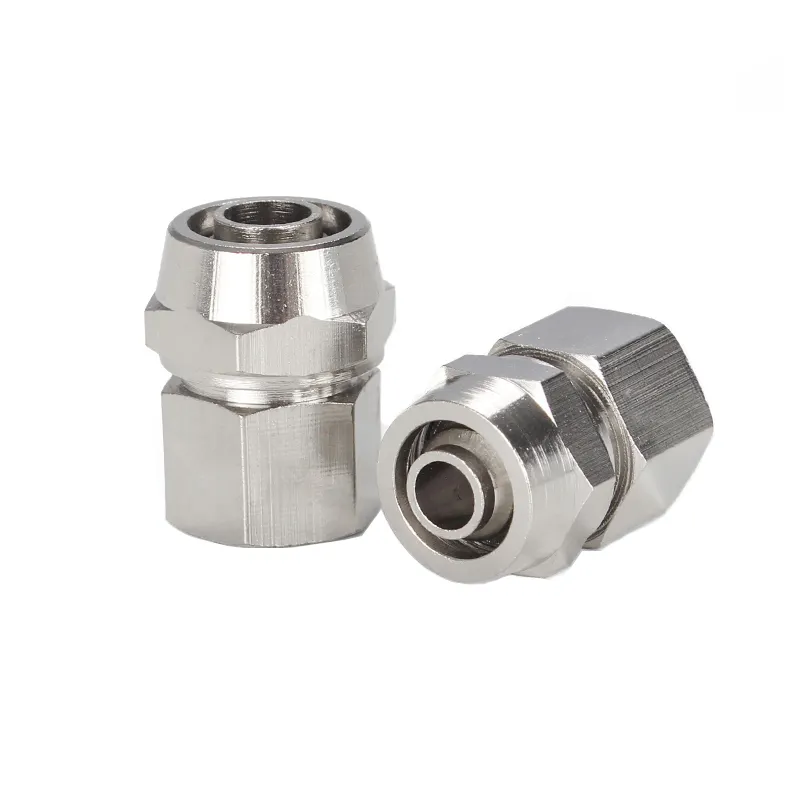 KL PCF4 6 8 10 12ミリメートルCopper Male Thread Straight Locking Air Hose Tube Quick Connector One Touch Pneumatic Fittings