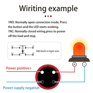 Kim loại 22 mét chuyển đổi LED không gỉ Latch chiếu sáng pushbutton latching Thiết bị chuyển mạch momentary 10A IP67 không thấm nước Push On nút - Product Image 3