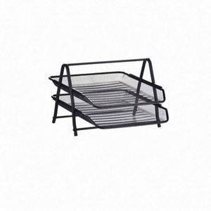 Metal 2 Tier Mesh Paper <b>Files</b> Office Table Desk <b>Organizer</b> Hot Sale - Product Image 4