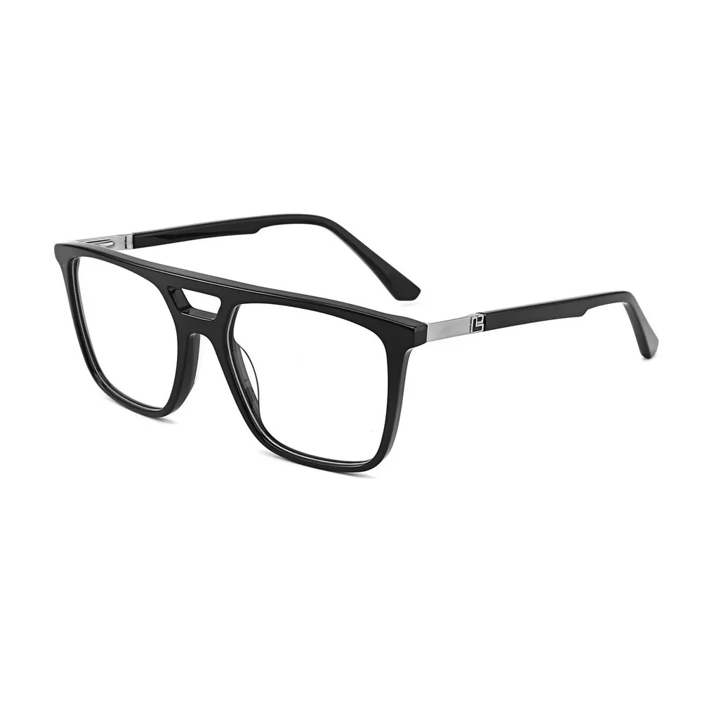 Best Selling Cool and Colorful Double Bridge Acetate Frame Eyeglasses Optical Frame Glasses Unisex