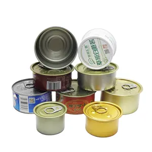 100g 100ml in stock metal empty tuna tin cans food grade tin packaging easy open lid TC-A124