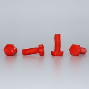 Venta Directa de Fábrica, Tornillos Hexagonales Externos de Nylon, Tornillos de Plástico de Nylon Rojos - Product Image 1