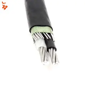 Poder kabel 3x6awg concêntricos cabo de alumínio blindado cabo