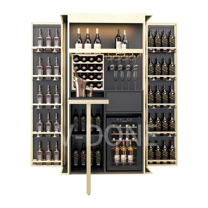 Light Luxury Simple Aluminium Alloy Wine Cup Holder Cabinet Wine