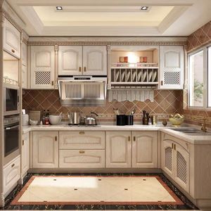 Juegos de Muebles de Cocina con Acabado Melamina Personalizado, Ecológicos, Resistentes al Agua, con Accesorios para Grifo, Cestas para Cajones y Herrajes HIGOLD - Product Image 3