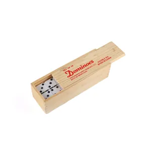 Wholesale Goods From China Designer Wooden Dominoes Box Funny Dominoes