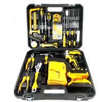 Perceuse-visseuse sans fil professionnelle 21V sans balais, batterie lithium-ion, avec mallette de transport robuste, embouts de perçage en acier au carbone, pour bricolage domestique (OEM)