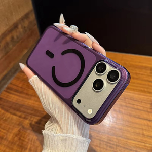 เคสใสกันกระแทกอะคริลิคแบบแม่เหล็กคุณภาพสูง ประดับกลิตเตอร์ สำหรับ iPhone 18 17 Pro Max สีแดงเบอร์กันดี - Product Image 5