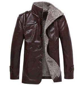 Pelliccia da <span class=keywords><strong>uomo</strong></span> una pelle più <span class=keywords><strong>velluto</strong></span> ispessimento sezione lunga <span class=keywords><strong>giacca</strong></span> PU cappotto giacche da <span class=keywords><strong>uomo</strong></span> all'ingrosso - Product Image 3