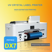 Impresora de Inyección de Tinta UV A3, Cabezal de Impresión DX7, Diseño de Cama Plana, Etiqueta de Cristal DTF, Funcionamiento Automático Rápido, Control por Pantalla Táctil, USB, Nueva