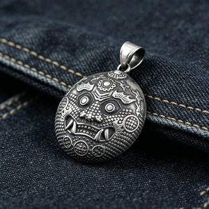 yunnique Traditional Chinese Style Stainless Steel Pixiu Bell Pendant Unisex Necklace Gift - Product Image 3