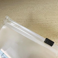 Bolsa de sellado con logotipo de impresión personalizada, cierre de cremallera pequeño, plástico esmerilado, PVC, con cremallera para embalaje de joyería