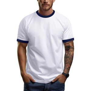 T-shirt athlétique personnalisé pour homme, col rond, manches courtes, coupe classique, t-shirt de sport - Product Image 2