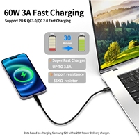 Kit de Almacenamiento de Cables USB Tipo C Multifuncional PD de 60 W, Juego de Adaptadores OTG con Soporte de Conectores Múltiples para Carga y Datos IOS