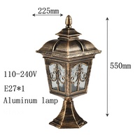 Clôture extérieure pier-support lumières jardin décoratif piliers de porte lampe