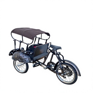 Modelo Decorativo en Miniatura de Bicitaxi (Rickshaw) de Metal y Hierro Hecho a Mano, para Decoración del Hogar y Recuerdos - Product Image 4