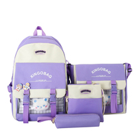 Rucksack Set 4 Stück Large Capacity School Teenager Bücher tasche für Mädchen Netter Studenten rucksack