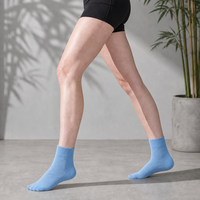 Chaussettes de sport en bambou en gros, à compression, avec soutien spirale de la cheville, respirantes, séchage rapide, marque privée, OEM, en vrac
