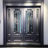 Porte de sécurité pivotante de luxe en acier, grande taille, en fibre de verre, pour villa, appartement, chambre, entrée extérieure, style architectural moderne