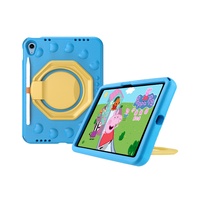 HGD mignon amour Shell Design multi-angle tablette support étui pour IPAD 2022 10.9 "10gen /iPad (A16) 11 pouces Gen 2025 avec porte-stylo