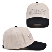 Gorra Trucker Mommin para Mujer, Bordada con la Palabra Mamá, Ajustable, de Tela No Tejida, Estilo Vintage de Dos Tonos para Uso Casual