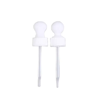 Petit compte-gouttes transparent en verre pour huiles essentielles, bouchons d'ampoules en caoutchouc blanc de 20mm avec pipette en verre, vente en gros