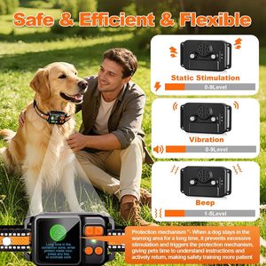 GPS <b>Dog</b> Fence <b>Collar</b> Rechargeable Waterproof With Lights For Medium <b>Large</b> <b>Dogs</b> - Product Image 3