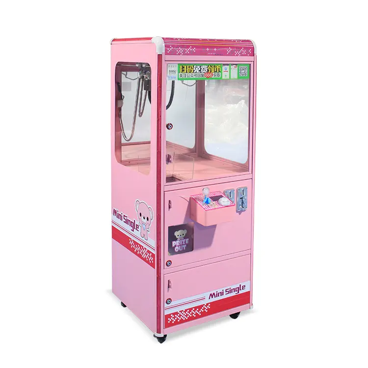 Mini grúa de garra para niños, máquina de garra de color rosa, regalo, a la venta