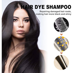 Shampoing Colorant Rapide Noir <span class=keywords><strong>Bio</strong></span> Végétal à l'Argan Naturel et <span class=keywords><strong>Bio</strong></span>, Shampoing <span class=keywords><strong>Coloration</strong></span> Express 3 en 1 - Product Image 5