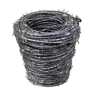 Fil <span class=keywords><strong>barbelé</strong></span> galvanisé et recouvert <span class=keywords><strong>de</strong></span> PVC à haute résistance, <span class=keywords><strong>rouleau</strong></span> <span class=keywords><strong>de</strong></span> fil <span class=keywords><strong>barbelé</strong></span> <span class=keywords><strong>de</strong></span> sécurité à double torsion pour clôtures – Offre Spéciale - Product Image 2