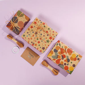 Rollo de papel de regalo Kraft de cumpleaños-80gsm 43x300cm | Embalaje de regalo personalizado al por mayor a granel | Estampado de animales bonitos - Product Image 1