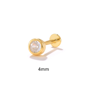ROXI 16G 2/3/4mm Pendientes de Plata de Ley S925 con Bola de Diamante Simple y Elegante para Perforación de Cartílago - Product Image 2